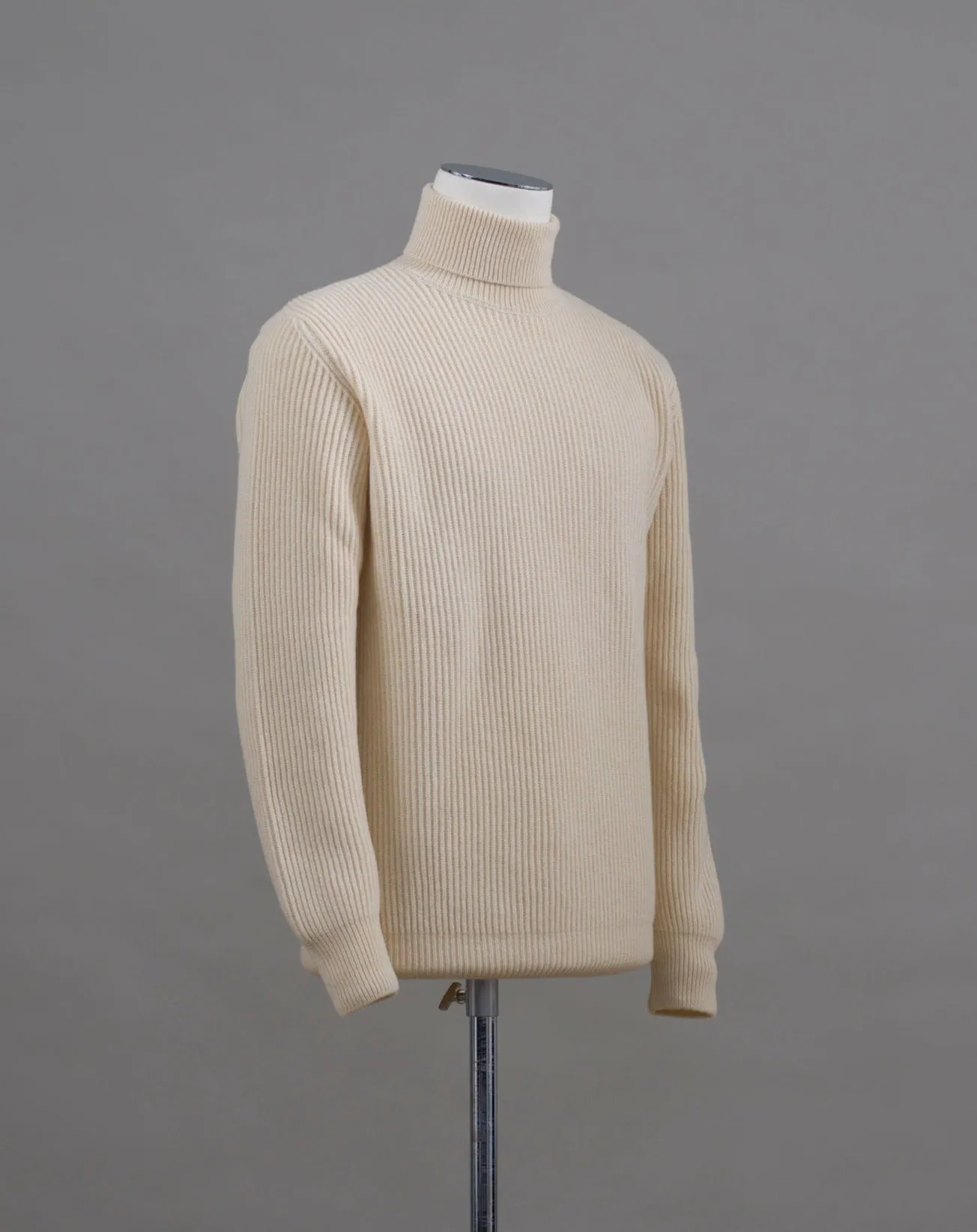 G.R.P. Firenze Wool & Cashmere Roll Neck / Ecru