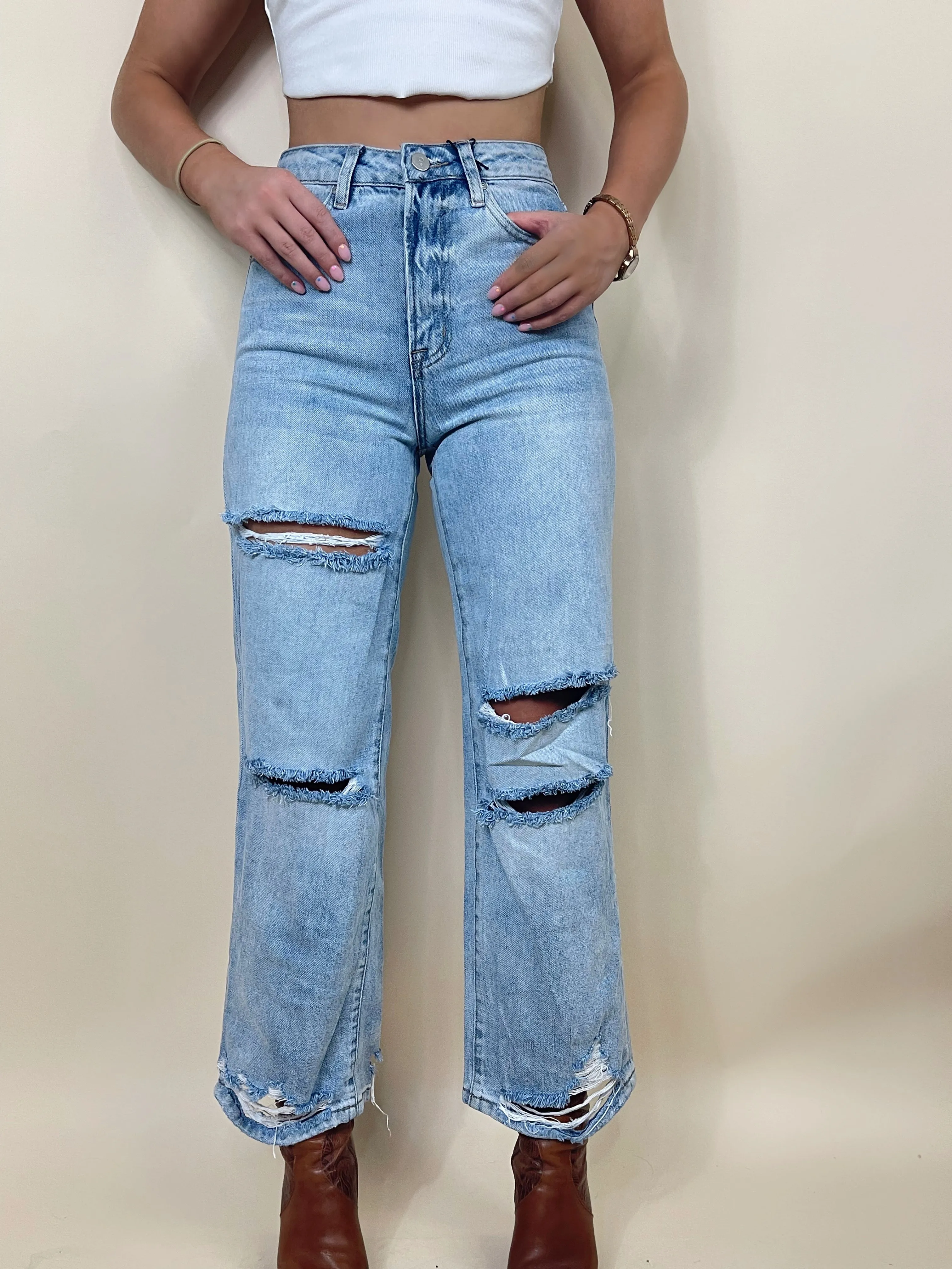 Hailey Destructed Jeans