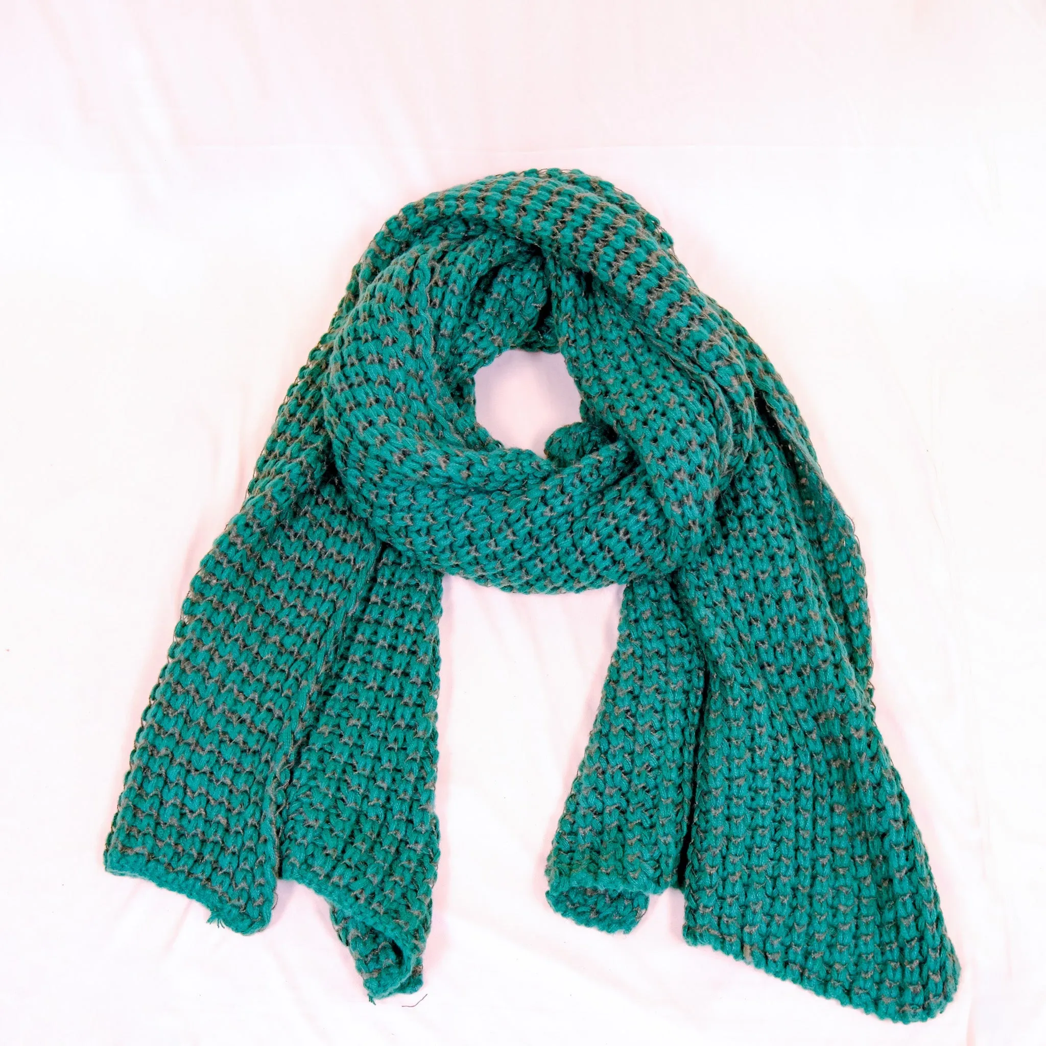 Hand Knitted Wool Blend Long Scarfs (Pack of 10)