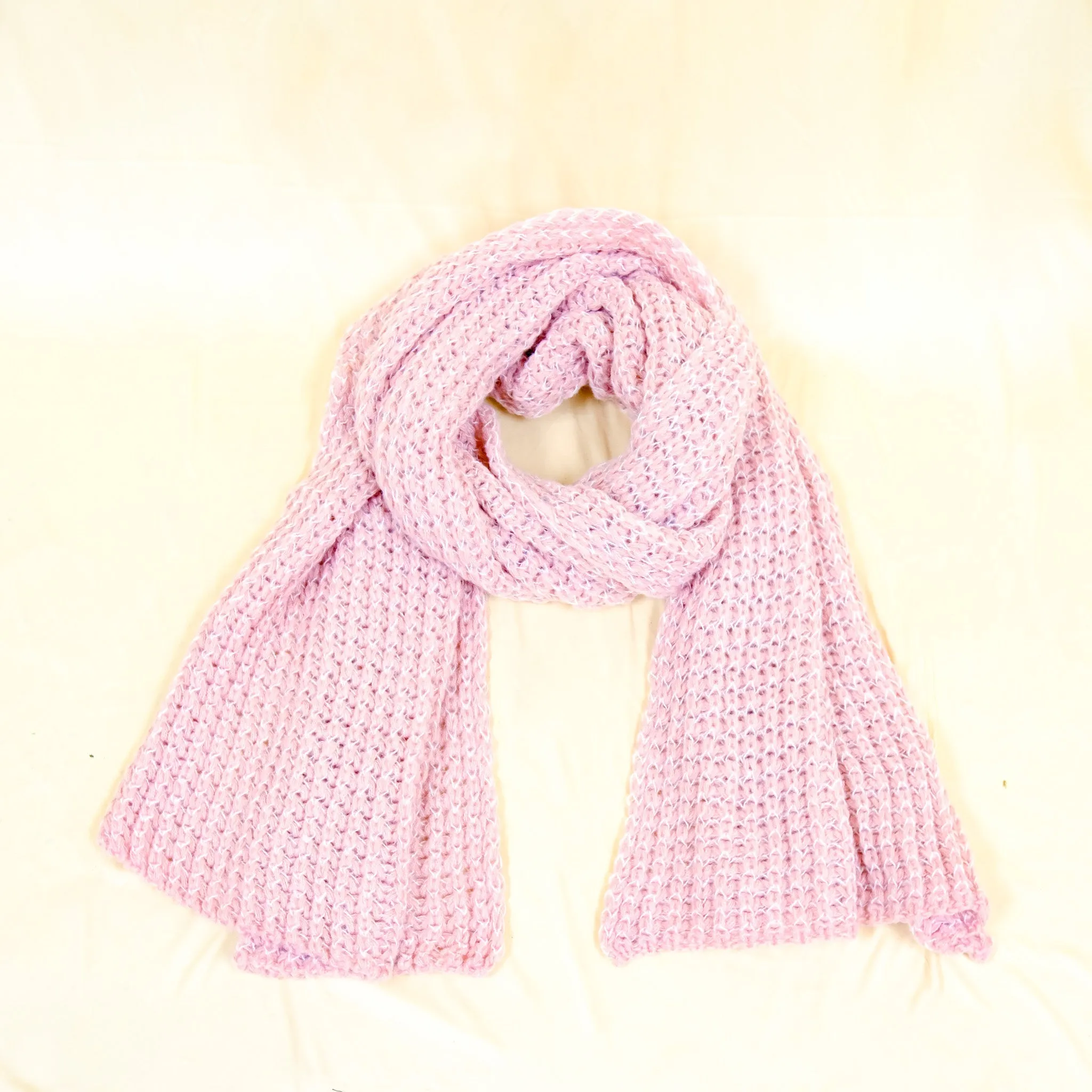 Hand Knitted Wool Blend Long Scarfs (Pack of 10)