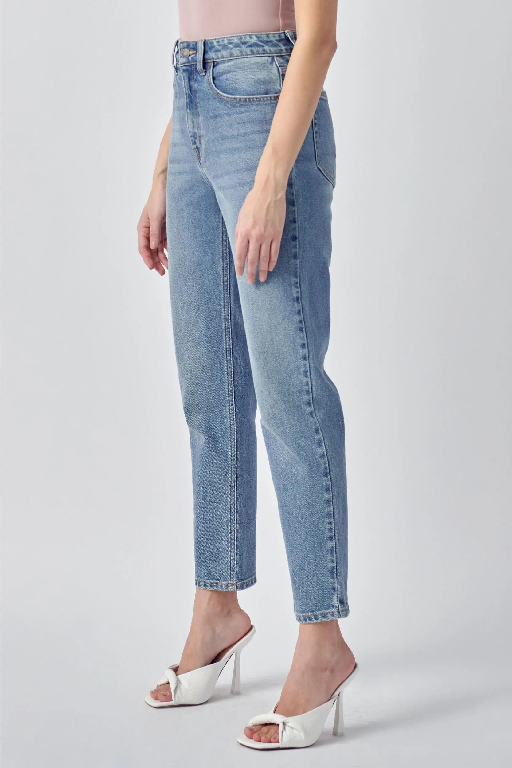 High Rise Slim Straight Jean