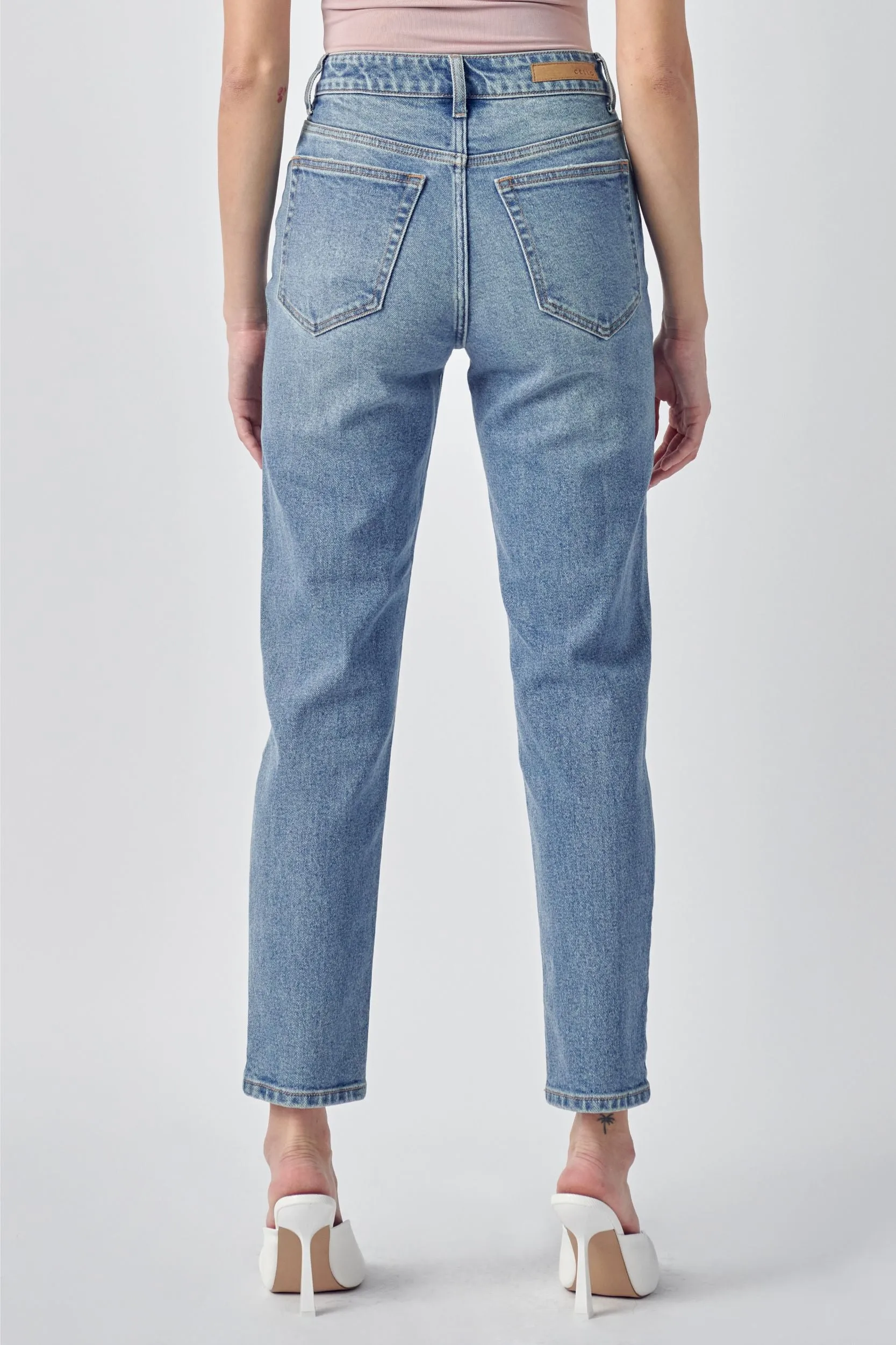 High Rise Slim Straight Jean