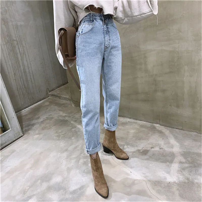 High Waist Button Up Jeans