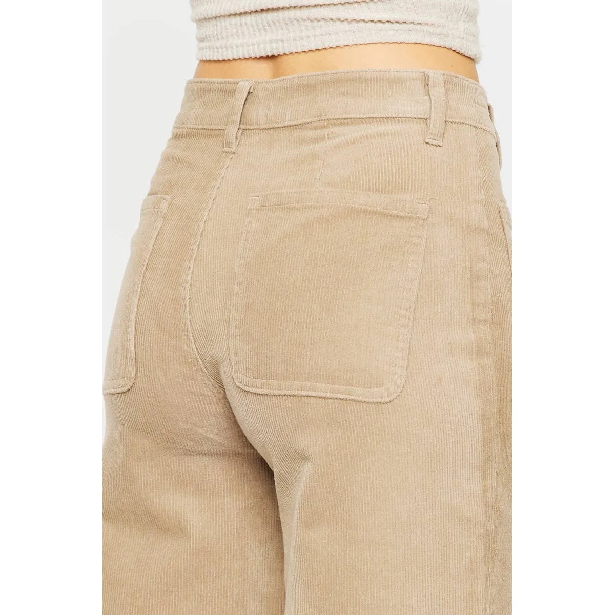 Kan Kan Ultra High Rise - Khaki Corduroy Pants