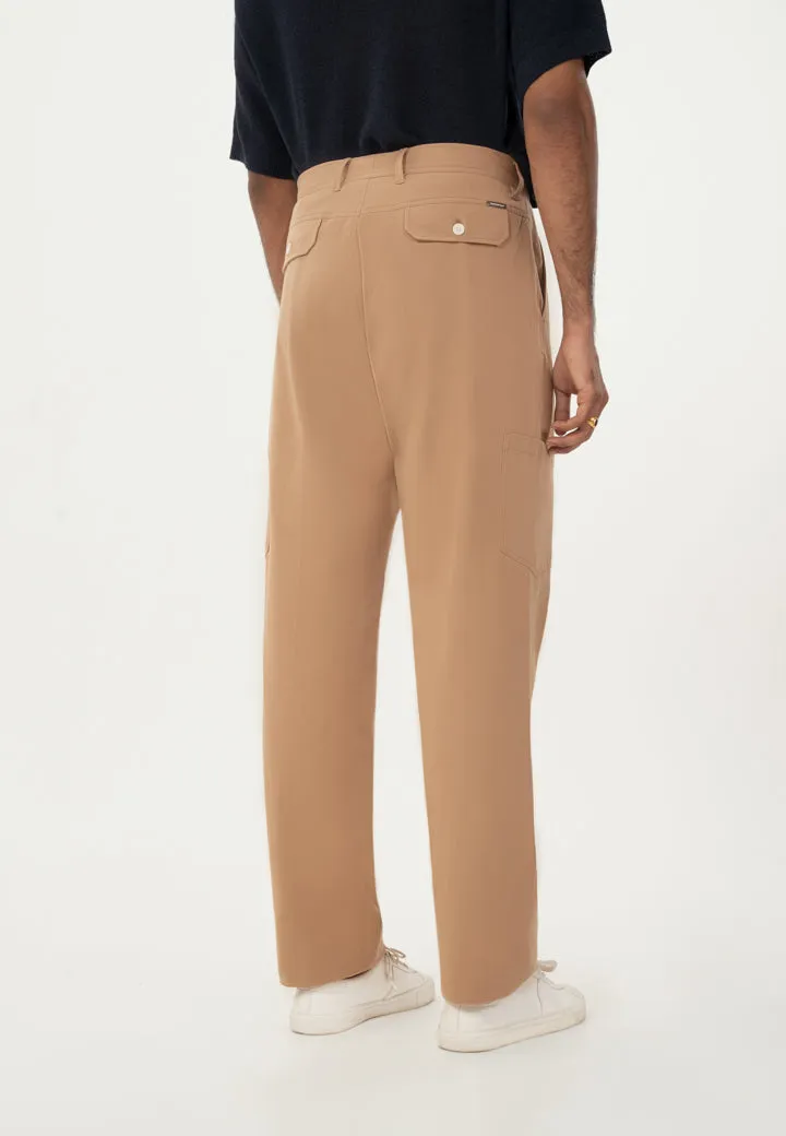 Khaki Patch Pocket Relaxed Fit Cargo Pants