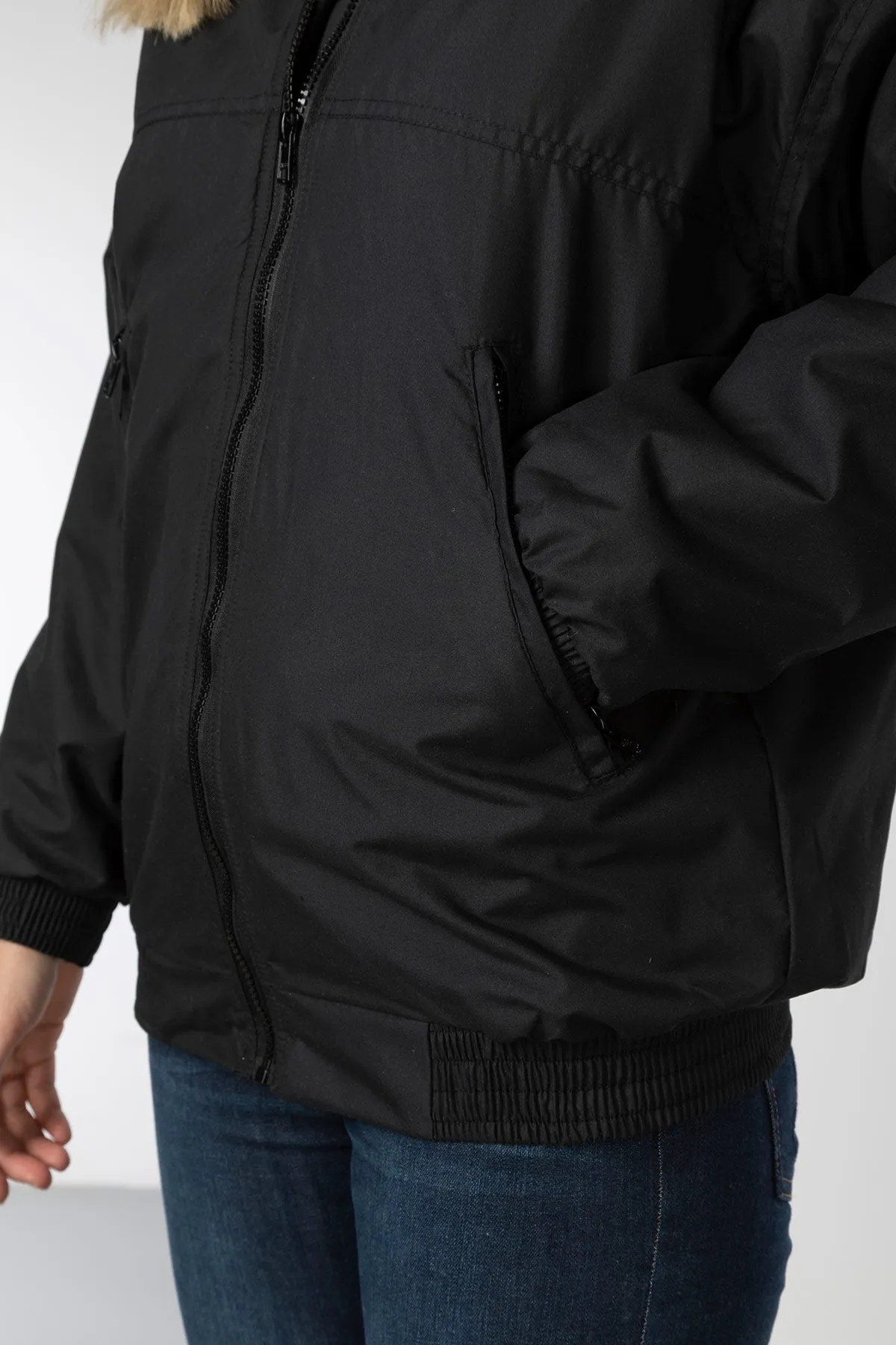 Ladies Fleece Lined Bomber Jacket