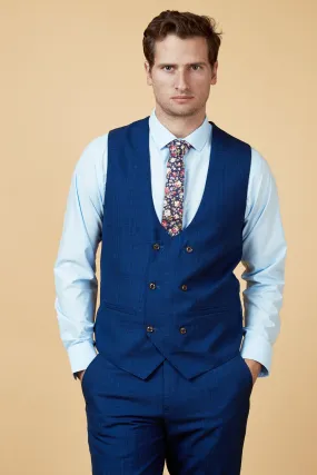 LEE GEORGE - Royal Blue Double Breasted Waistcoat