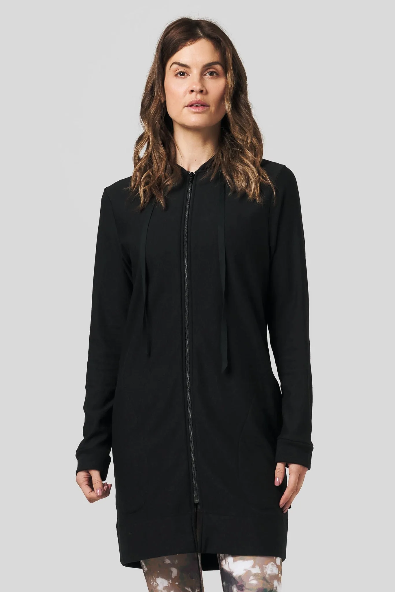 Long Hoodie in Black