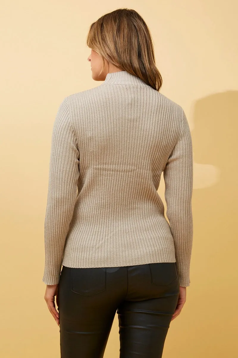 Mel Rib Knit Beige