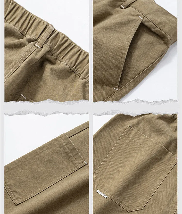 Men's Casual Work Pants Loose Cotton