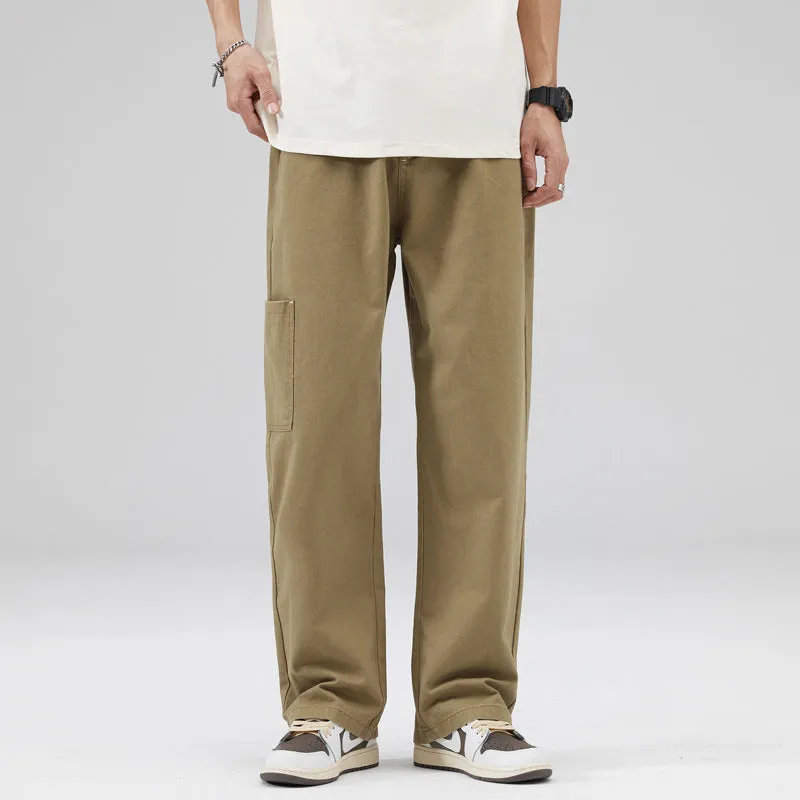 Men's Casual Work Pants Loose Cotton