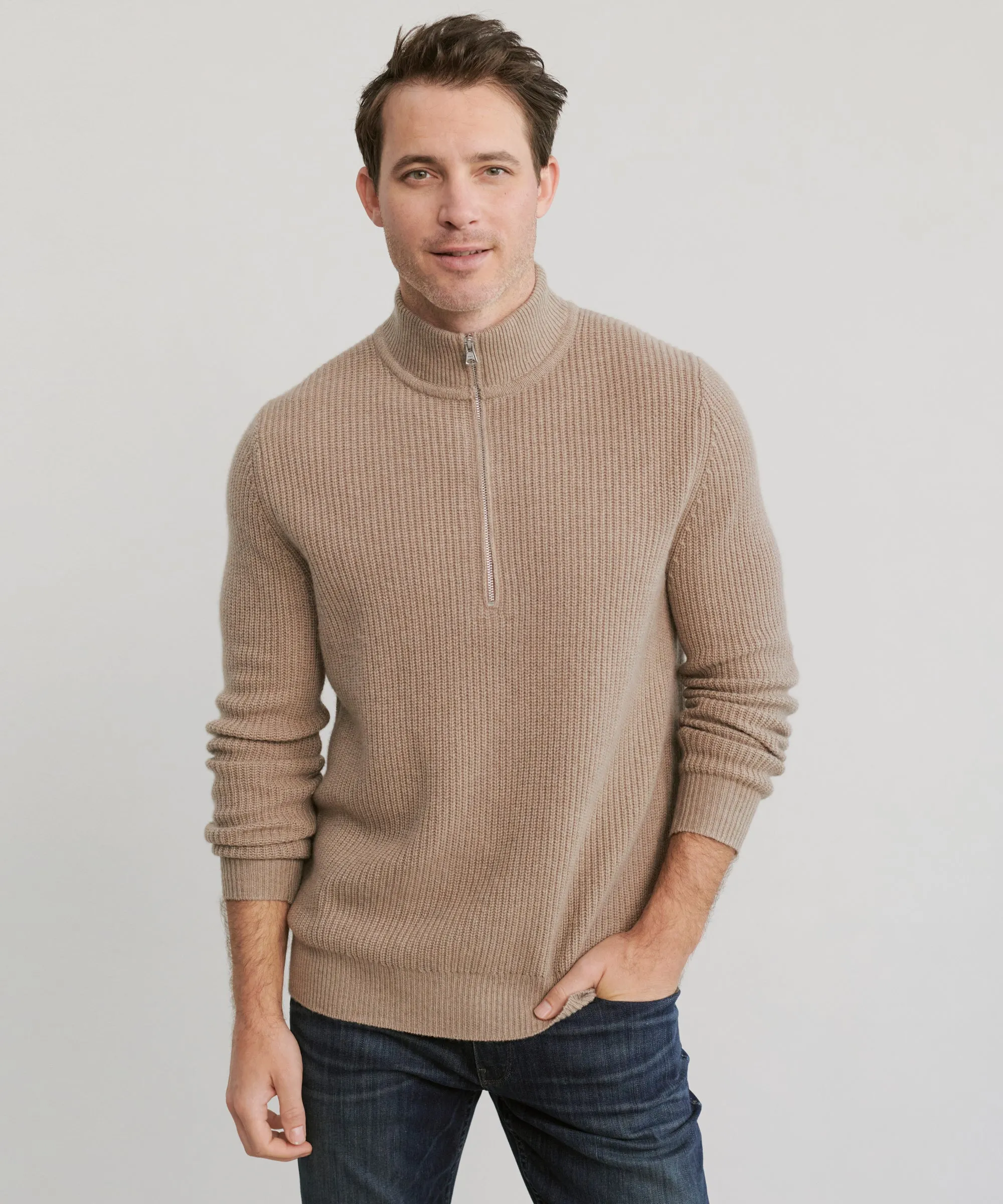 Men's Wool Half Zip