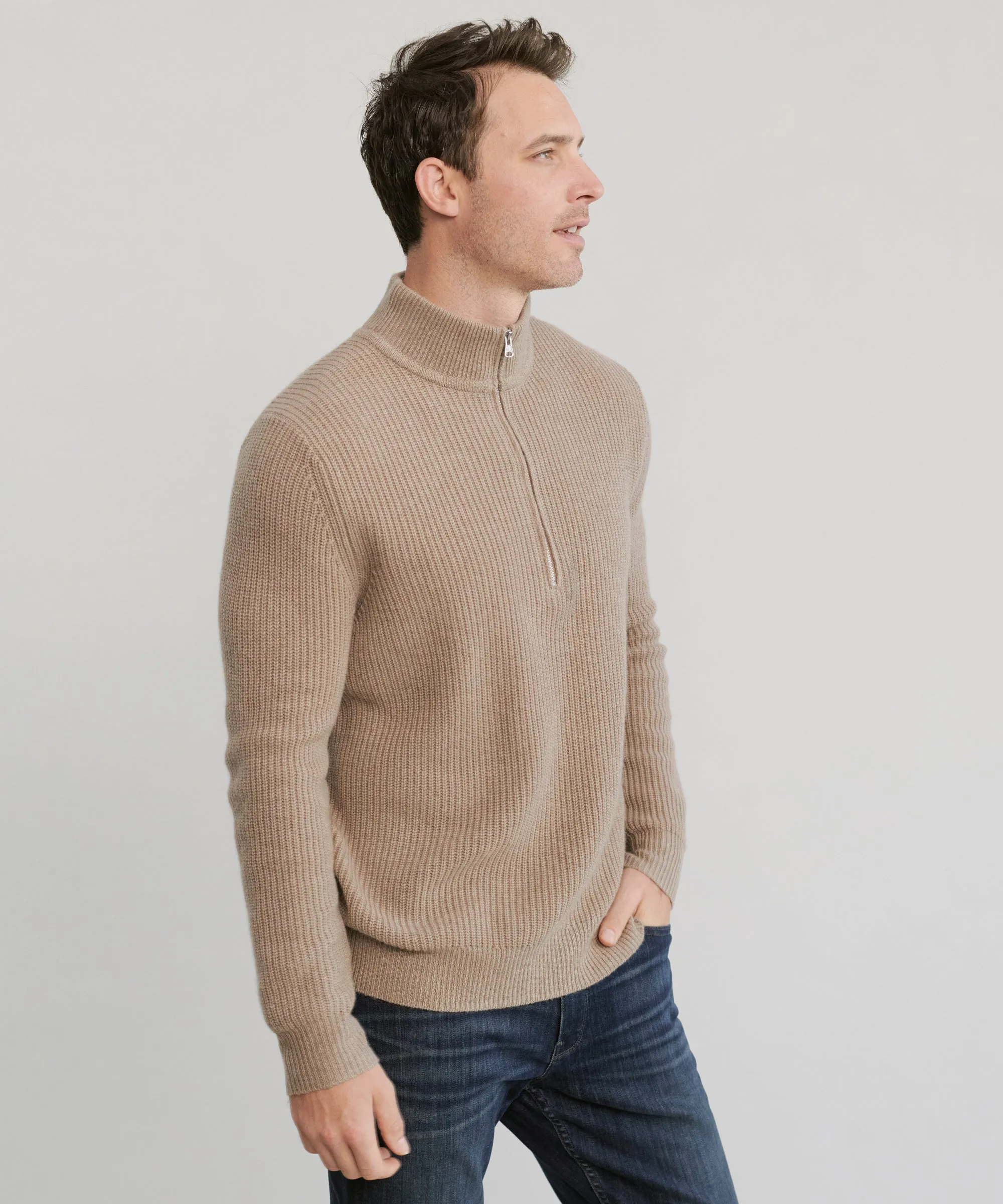 Men's Wool Half Zip