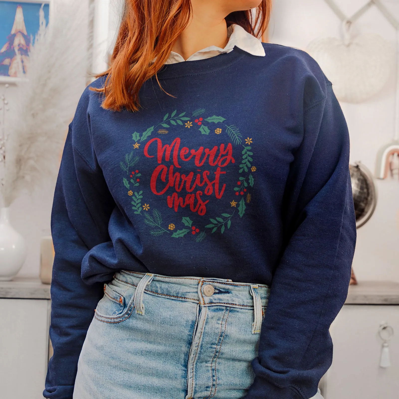 Merry Christ Mas Wreath Sweatshirt