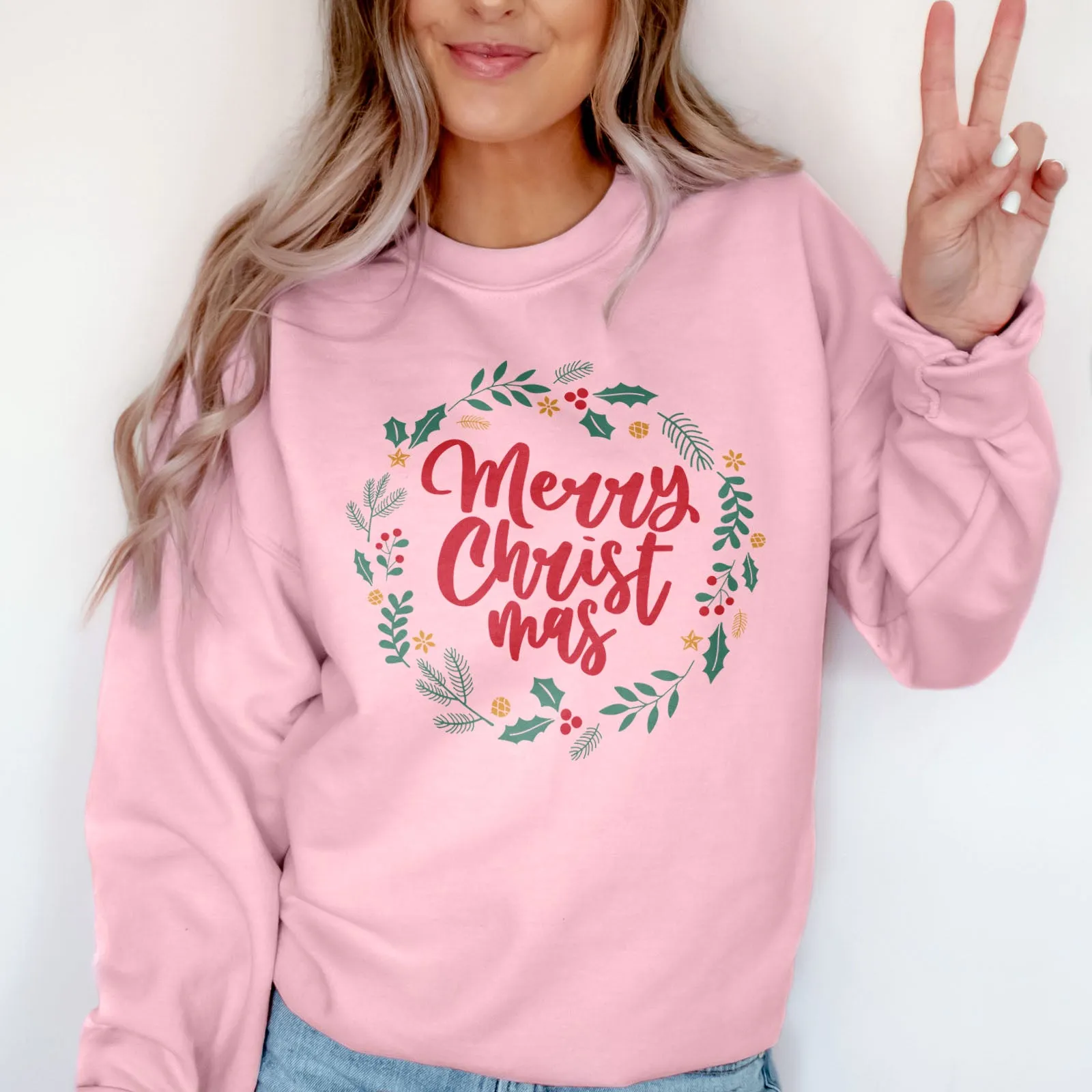 Merry Christ Mas Wreath Sweatshirt