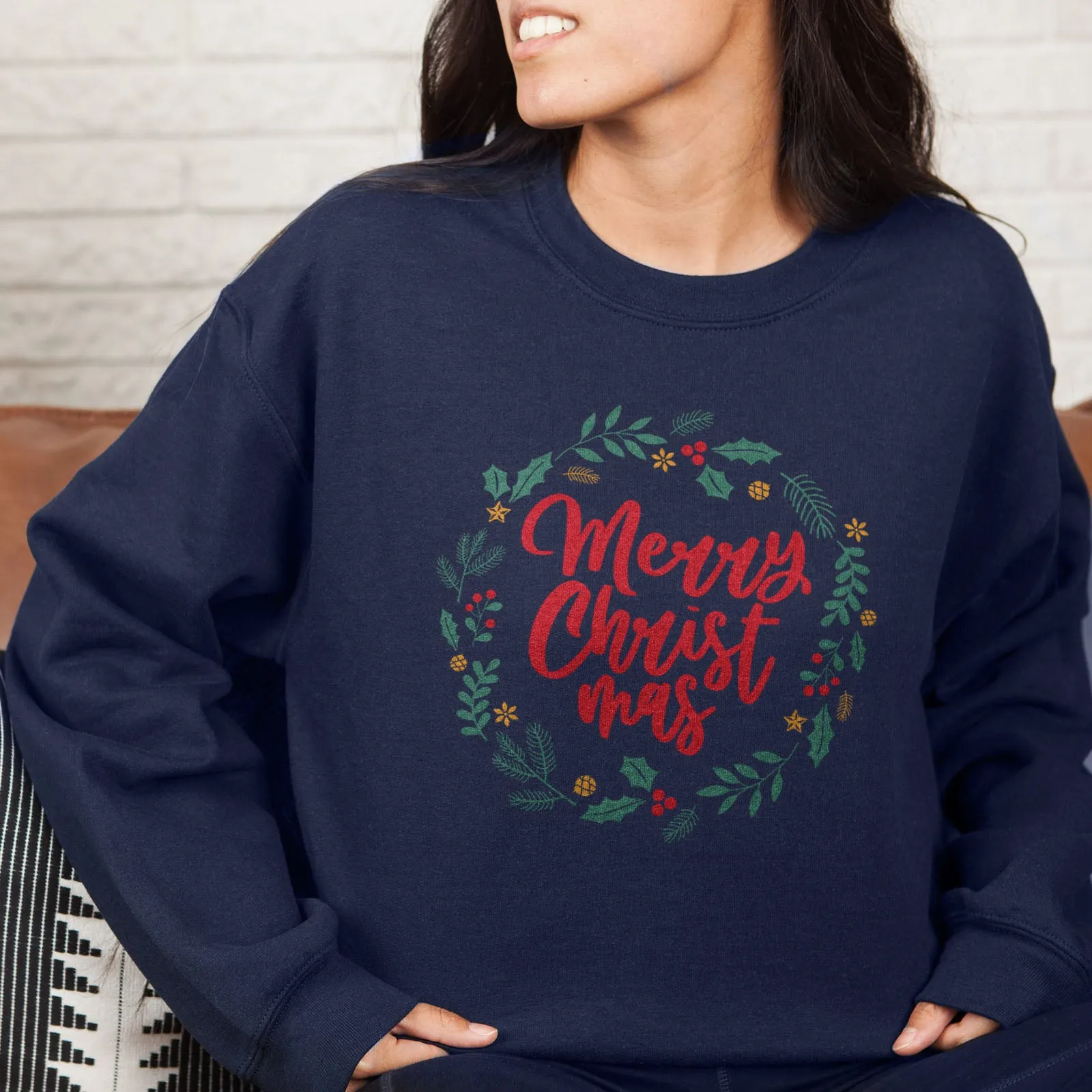 Merry Christ Mas Wreath Sweatshirt