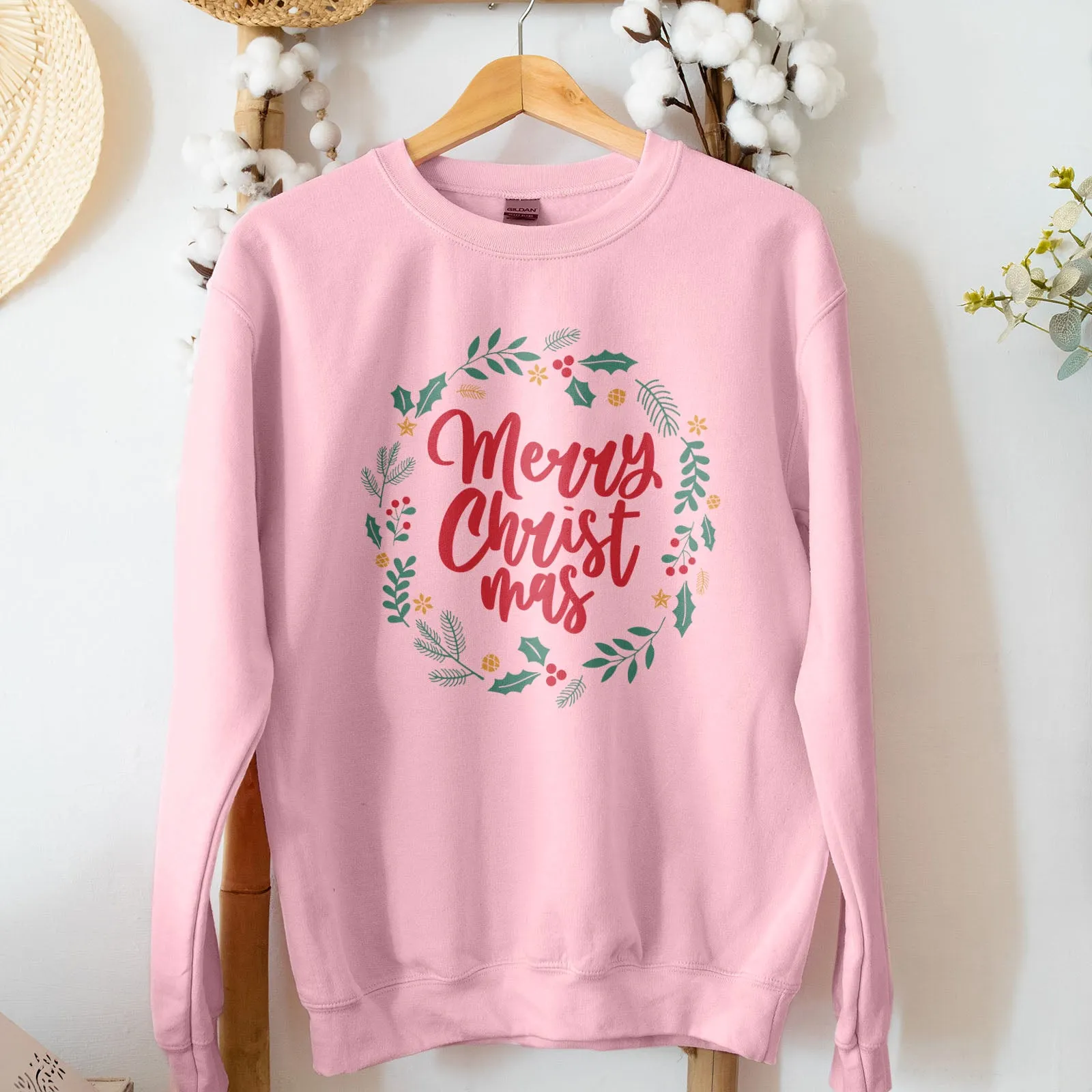 Merry Christ Mas Wreath Sweatshirt