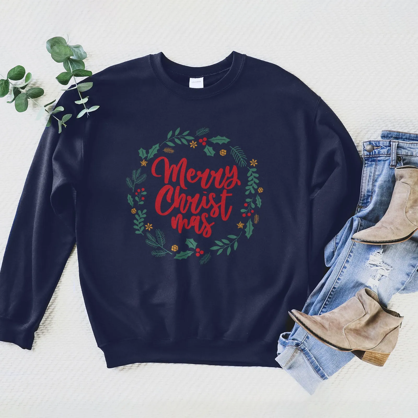 Merry Christ Mas Wreath Sweatshirt