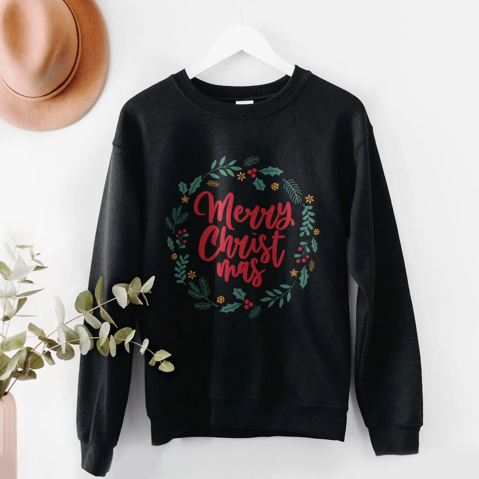 Merry Christ Mas Wreath Sweatshirt