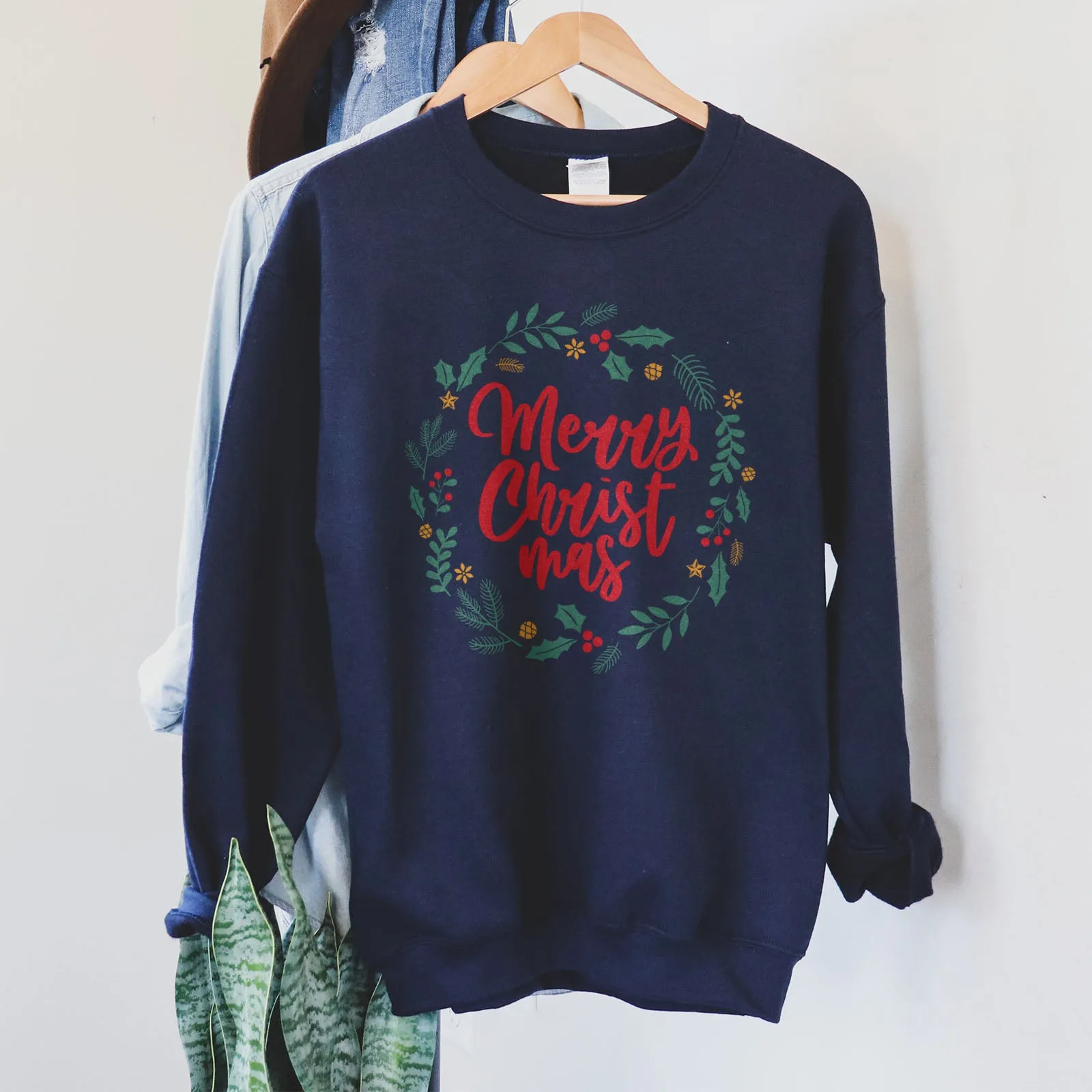 Merry Christ Mas Wreath Sweatshirt