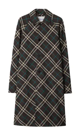 MID-LENGTH CHECK TRENCH COAT