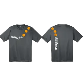 Mine JK Yours (Pickleball Colors Orange Yellow or Red) | Men's Short Sleeve Athletic Shirt | 100% Polyester