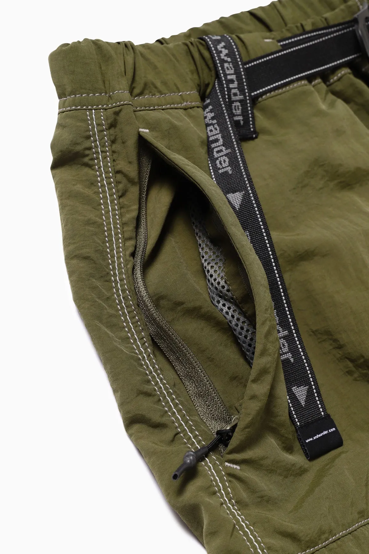 Ny taffeta hiker short pants - dark khaki