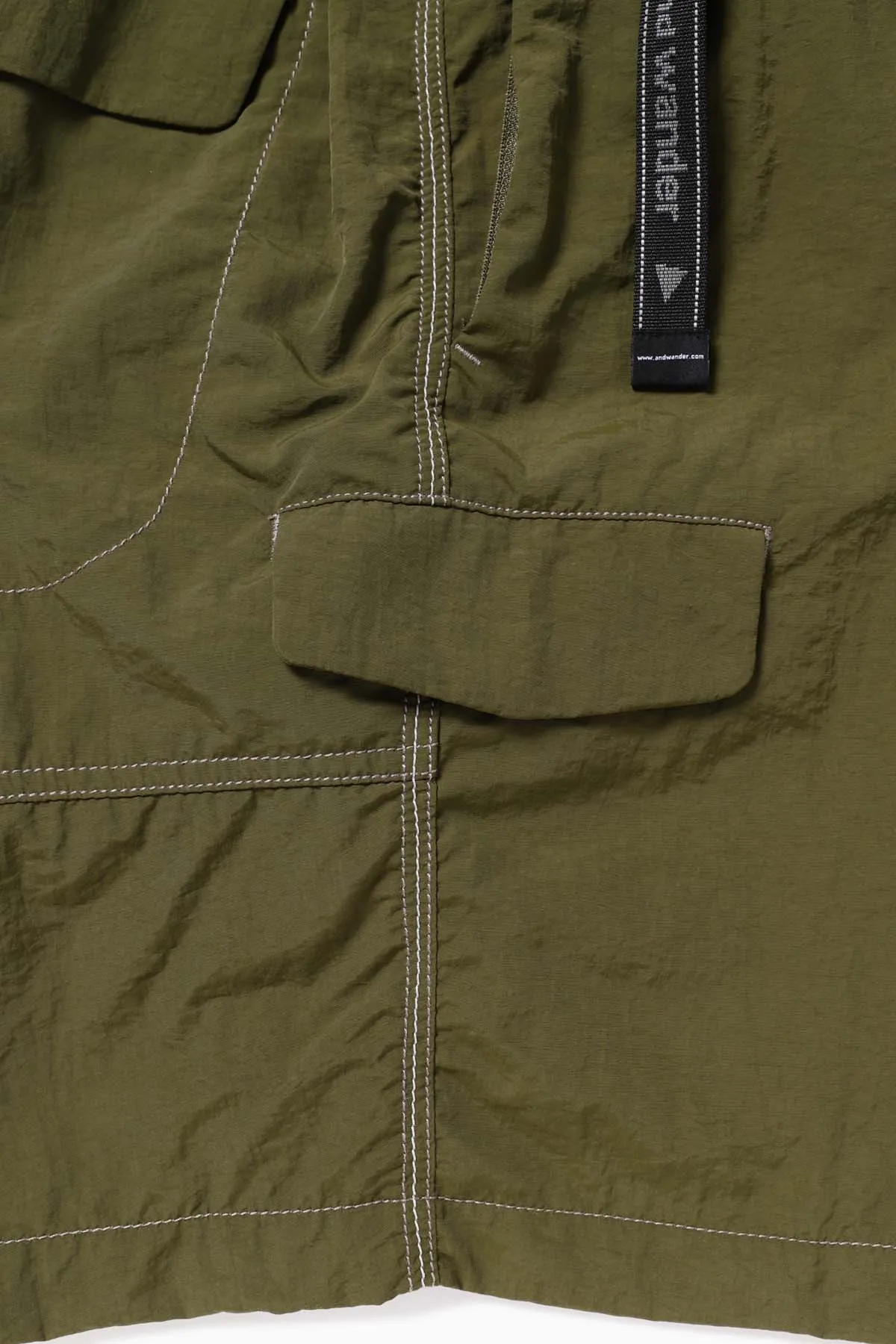 Ny taffeta hiker short pants - dark khaki