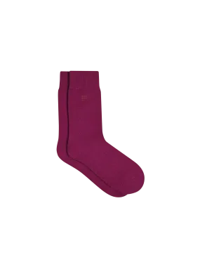 Recycled Cashmere Socks—plum purple