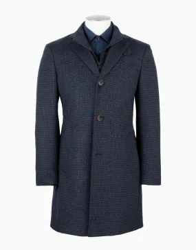 Rembrandt - Compton Overcoat - Blue Houndstooth