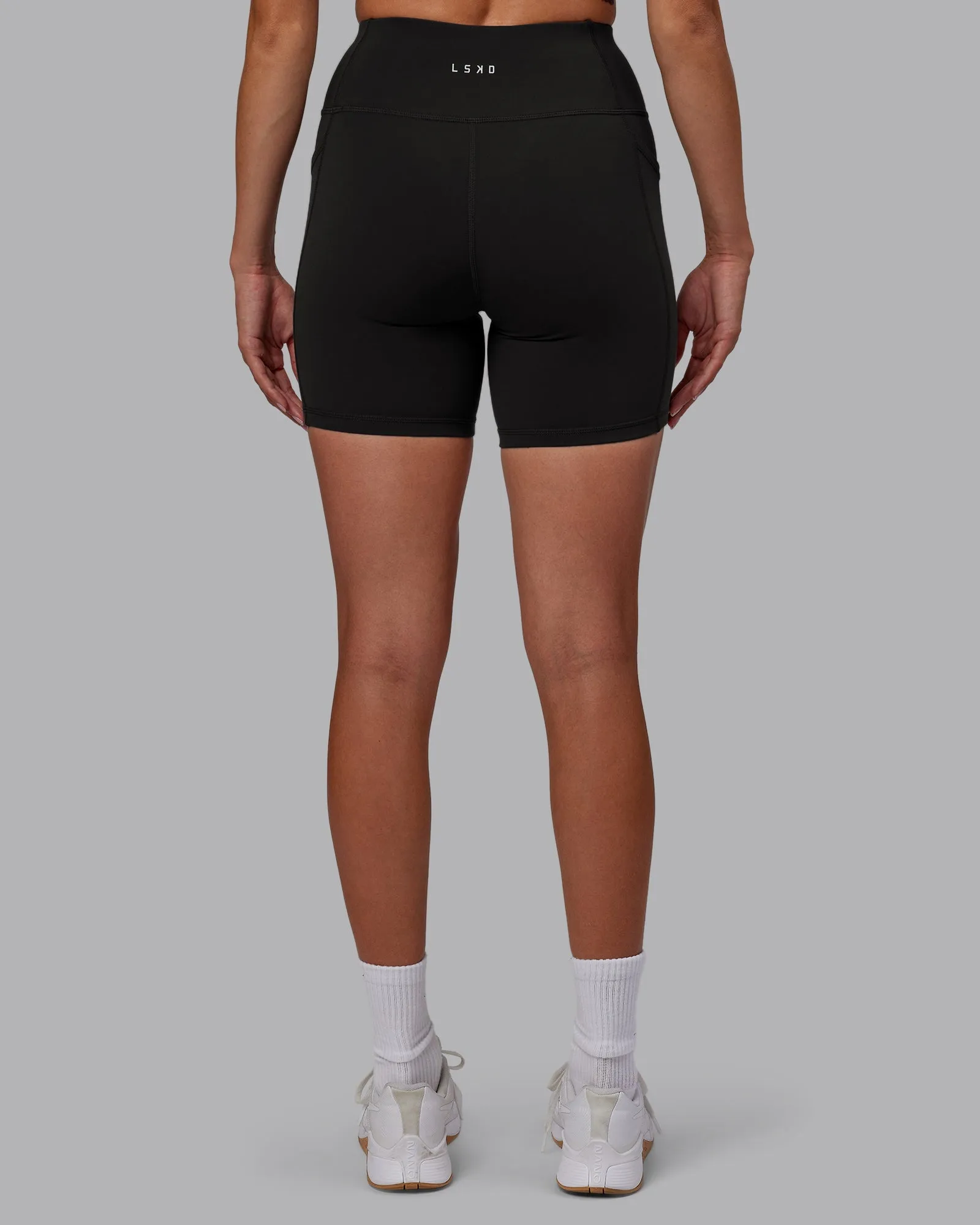 Rep Mid-Length Shorts - Pirate Black-White