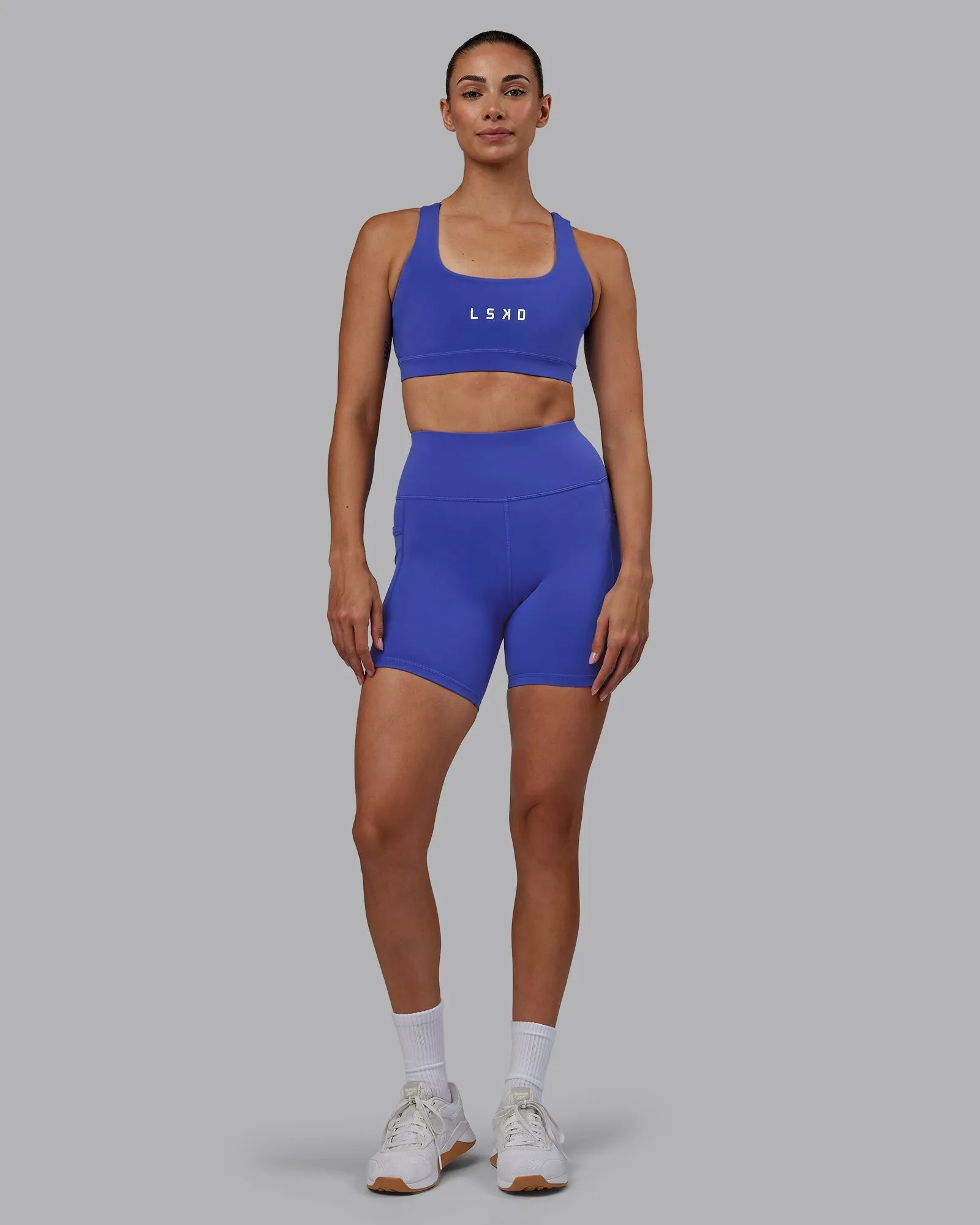 Rep Mid-Length Shorts - Power Cobalt-White