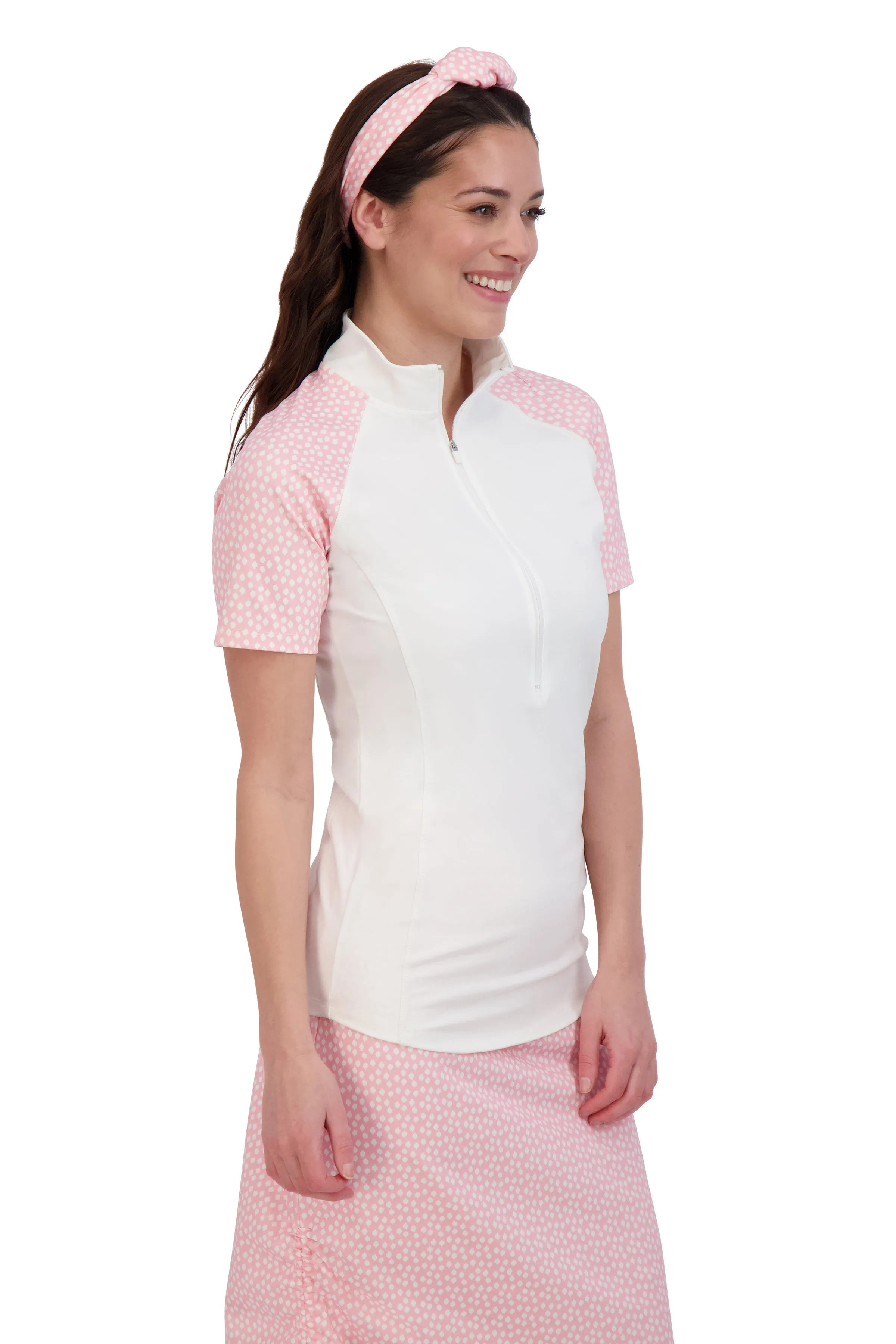 Short Sleeve Surf Top-Orchid Dot (final-sale)