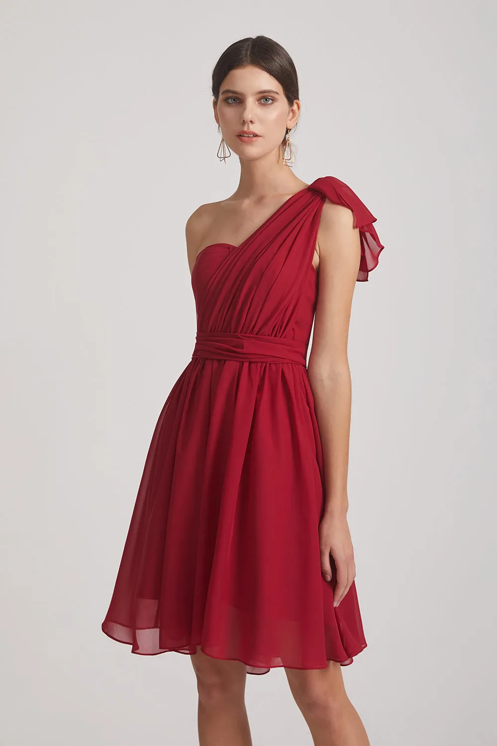 Sweetheart Chiffon Short Convertible Bridesmaid Dresses (AF0159)