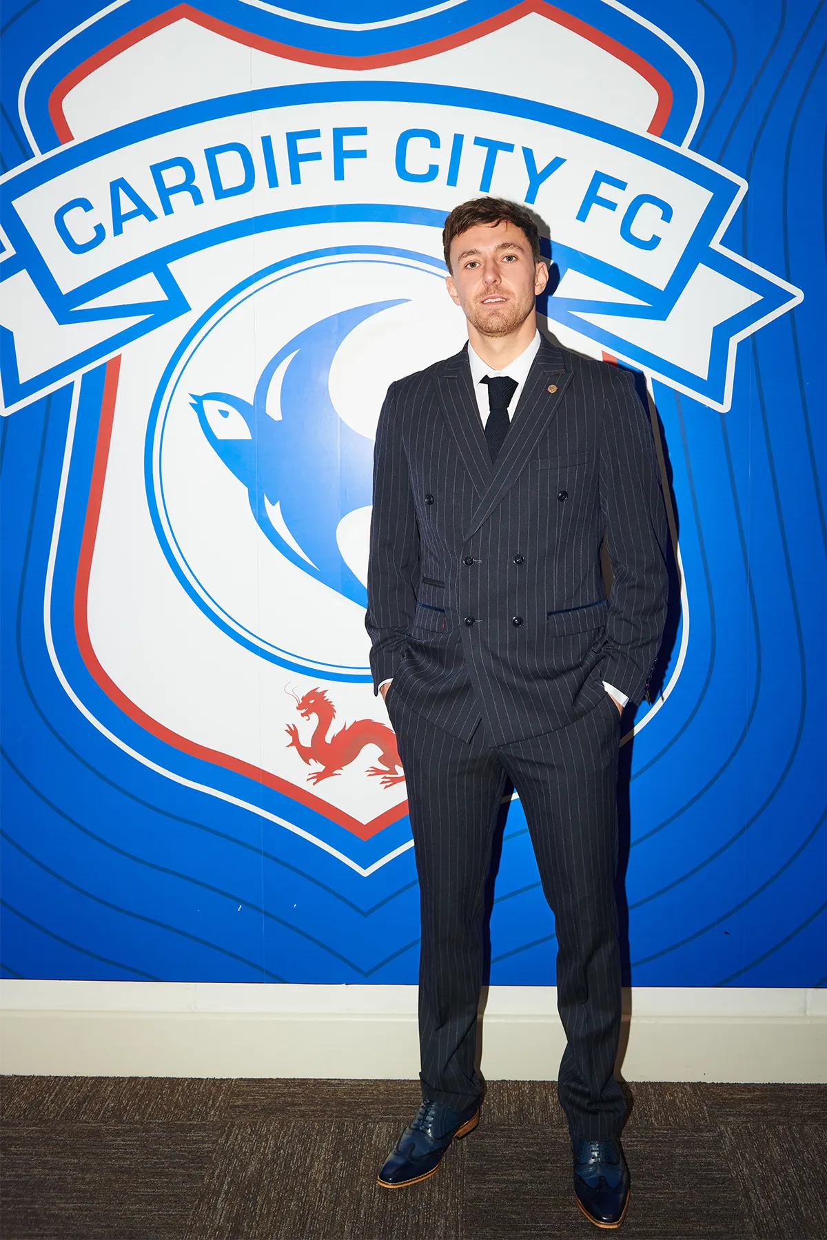 The Cardiff City F.C. Collection - ROCCO Navy Double Breasted Suit As Worn By Ryan Wintle