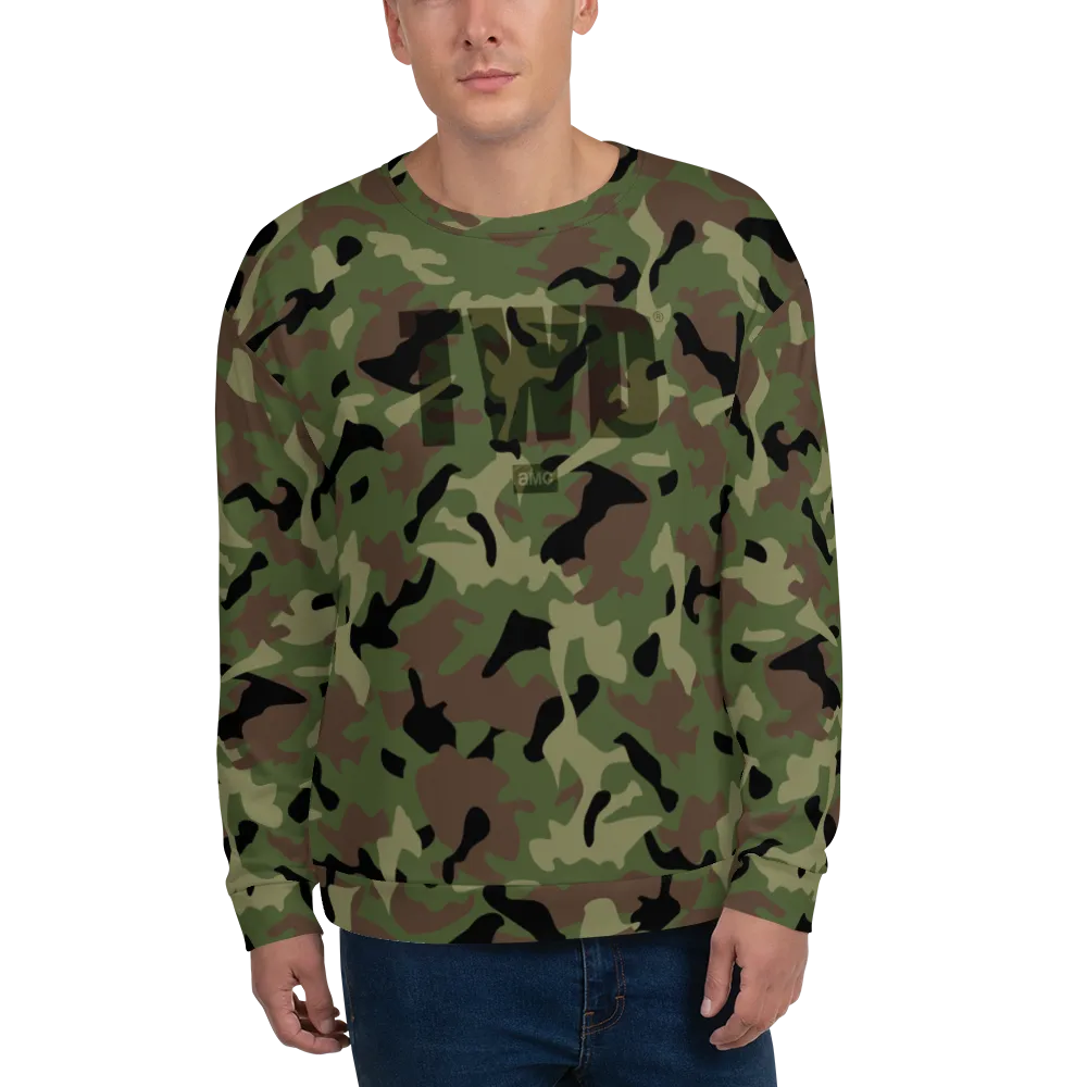 The Walking Dead Camo Logo Unisex All-Over Print Crew Neck Sweatshirt