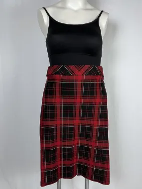 Torrid Size 4X (26) Black & Red Plaid Skirt