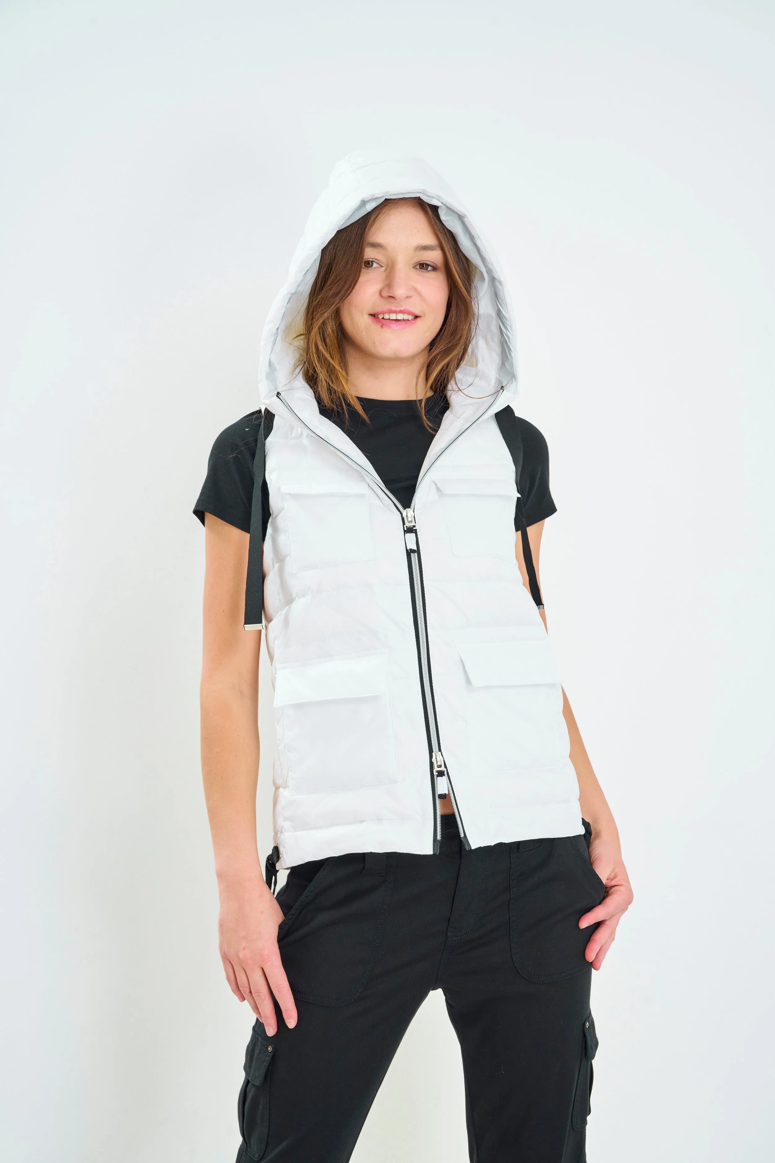 Utility Hooded Down Vest