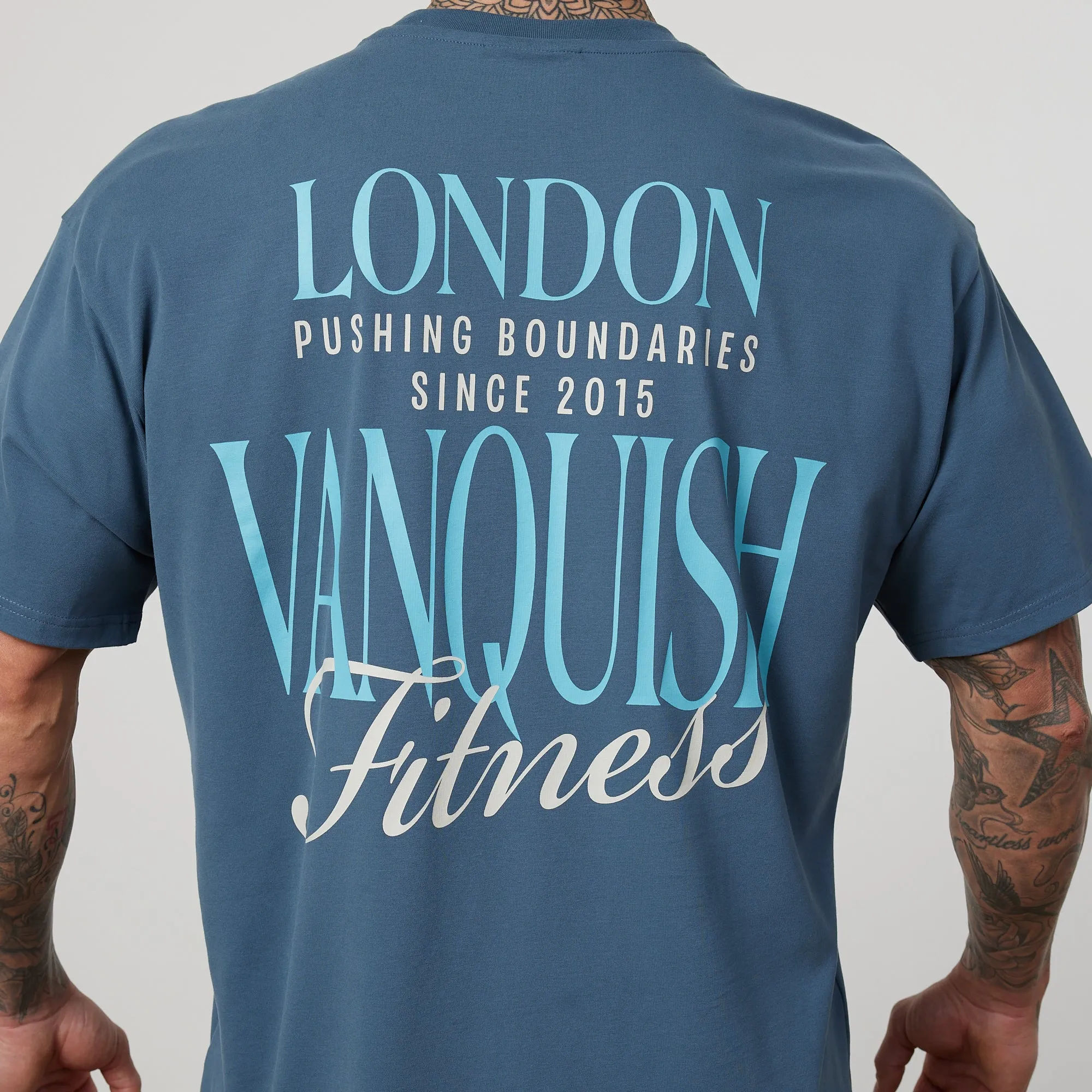 Vanquish TSP Teal Blue Pushing Boundaries Oversized T Shirt