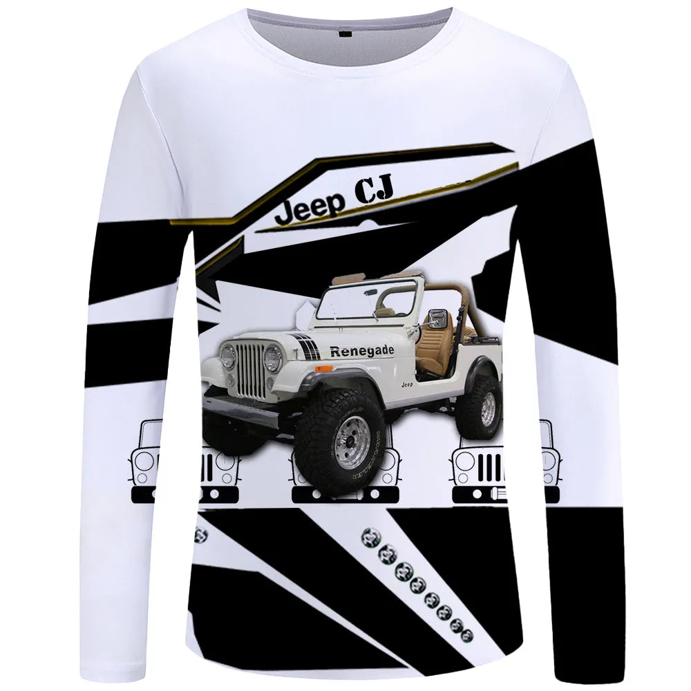 White Jeep CJ - UPF 50  Long Sleeve Shirt