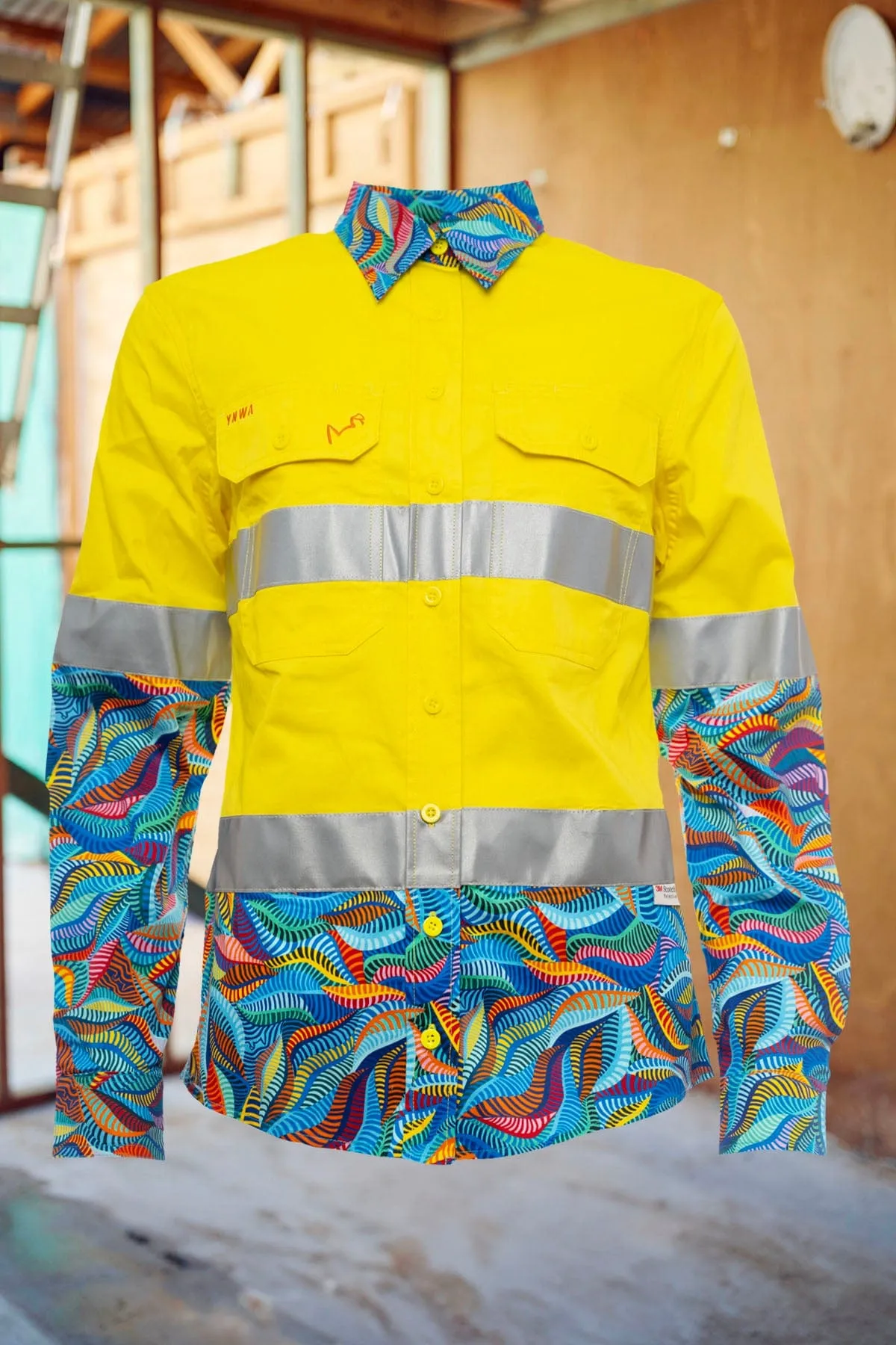 Women's Snazzy Yellow Day/Night Hi Vis 2.0 Full Button Work Shirt