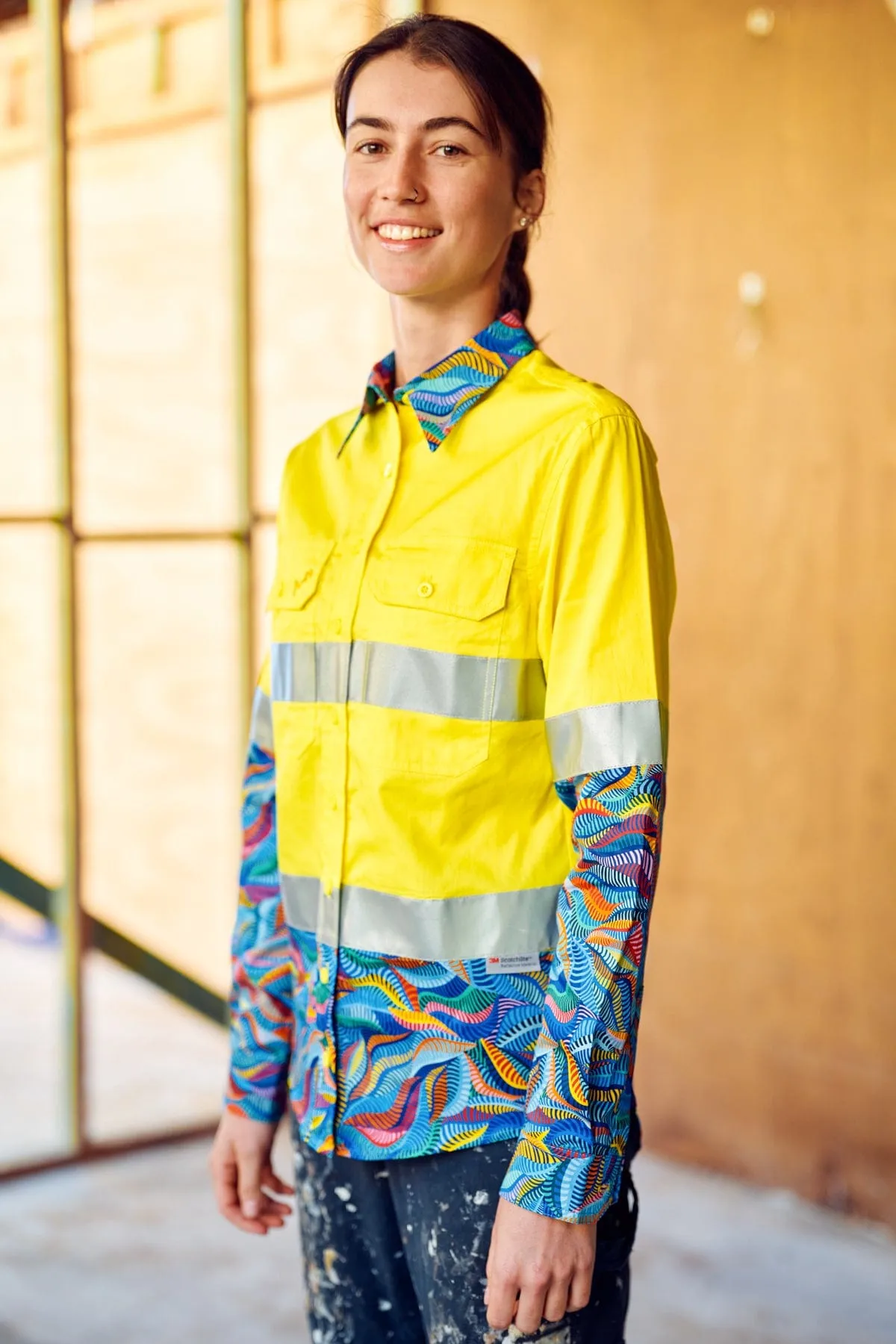 Women's Snazzy Yellow Day/Night Hi Vis 2.0 Full Button Work Shirt