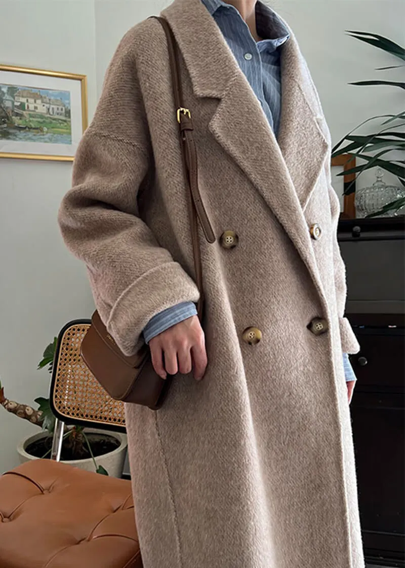 Wool & Cashmere Blend Button Coat