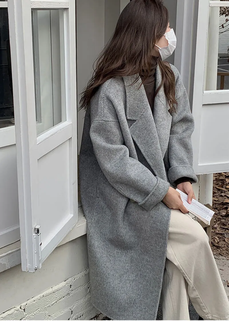 Wool & Cashmere Blend Button Coat