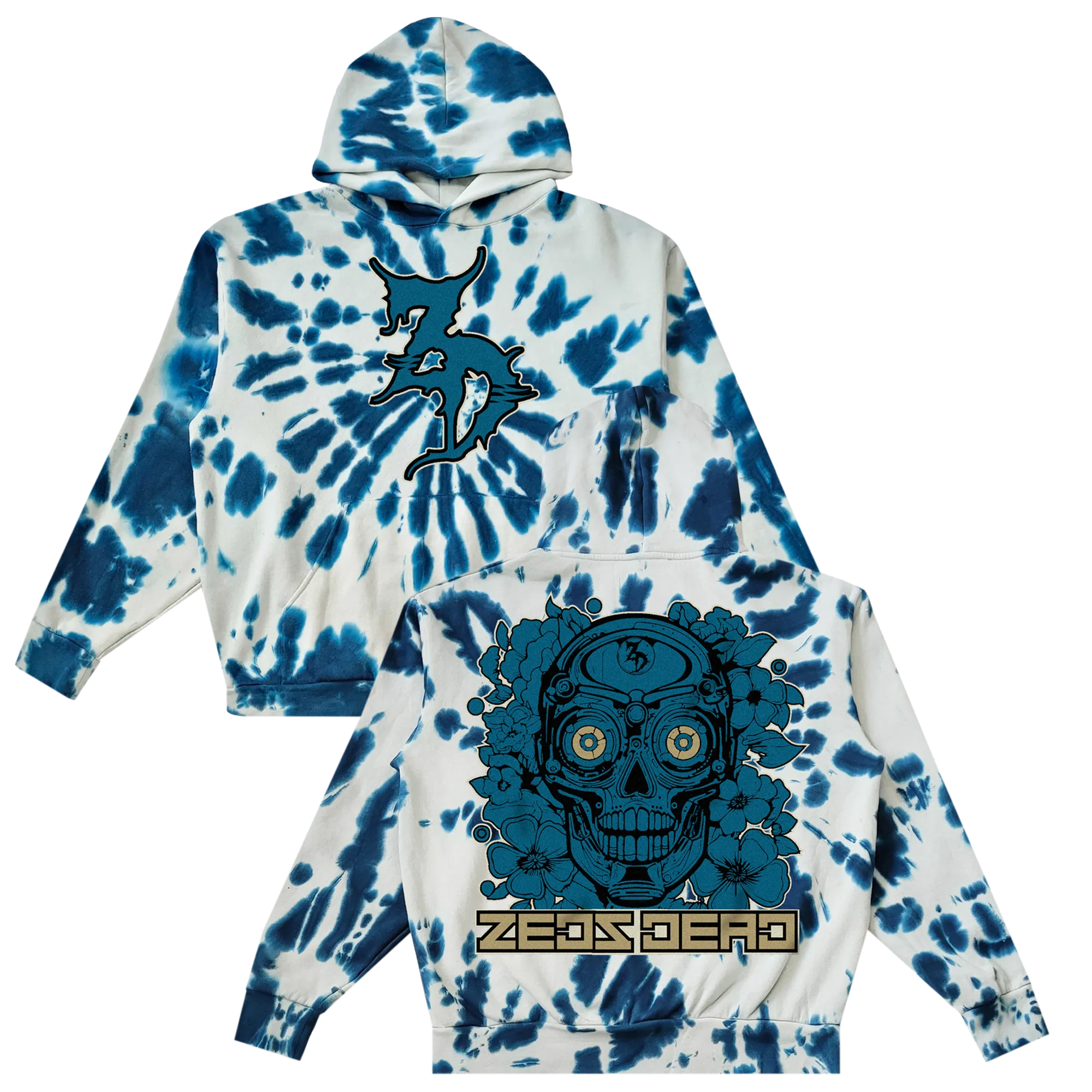 Zeds Dead Cyberdyne Tie Dye Hoodie - Stylish & Comfortable Graphic Sweatshirt