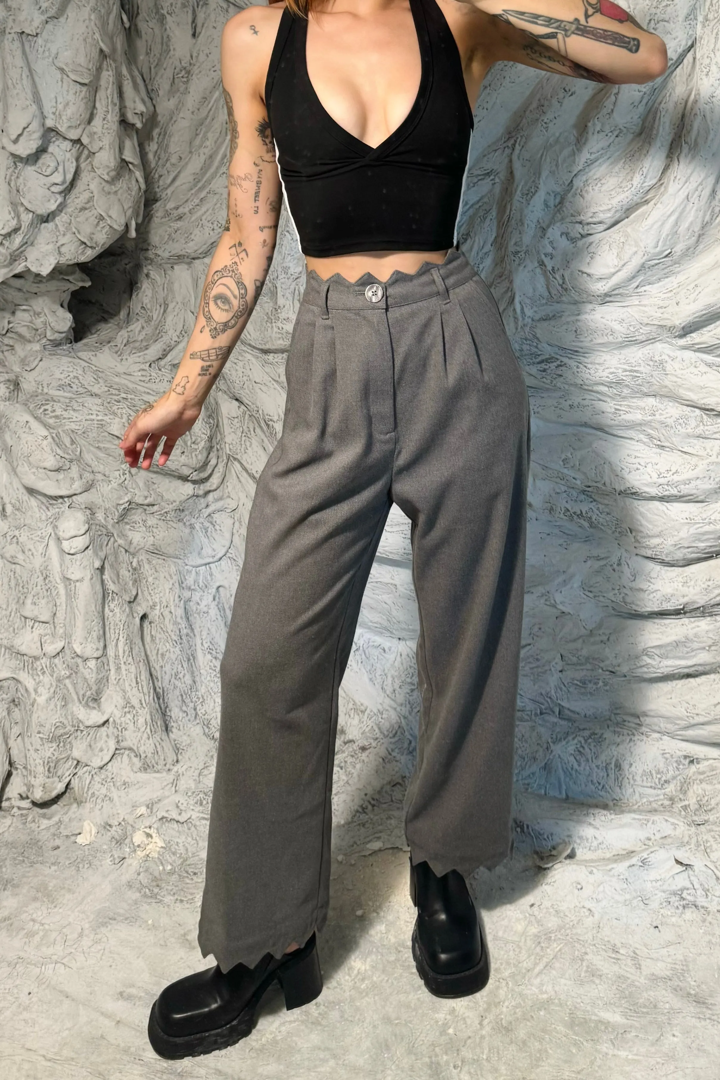 Zig Zag Dark Gray Trousers